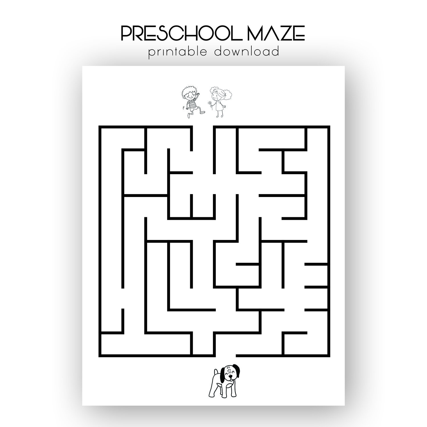 Free Printable Preschool Maze The Simple Design Co Worksheets  Free Printable Preschool Maze The Simple Design Co Worksheets