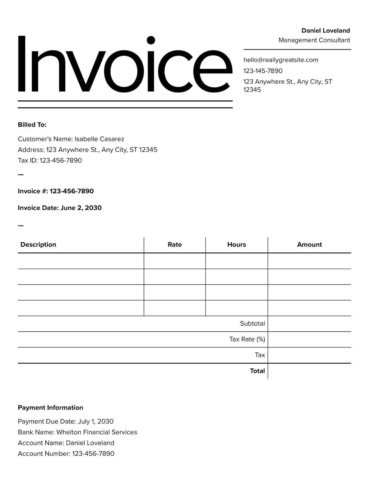 Free Printable Professional Invoice Templates To Customize Canva Worksheets Library