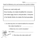 Free Printable Reading Comprehension Test Worksheet Worksheets Library
