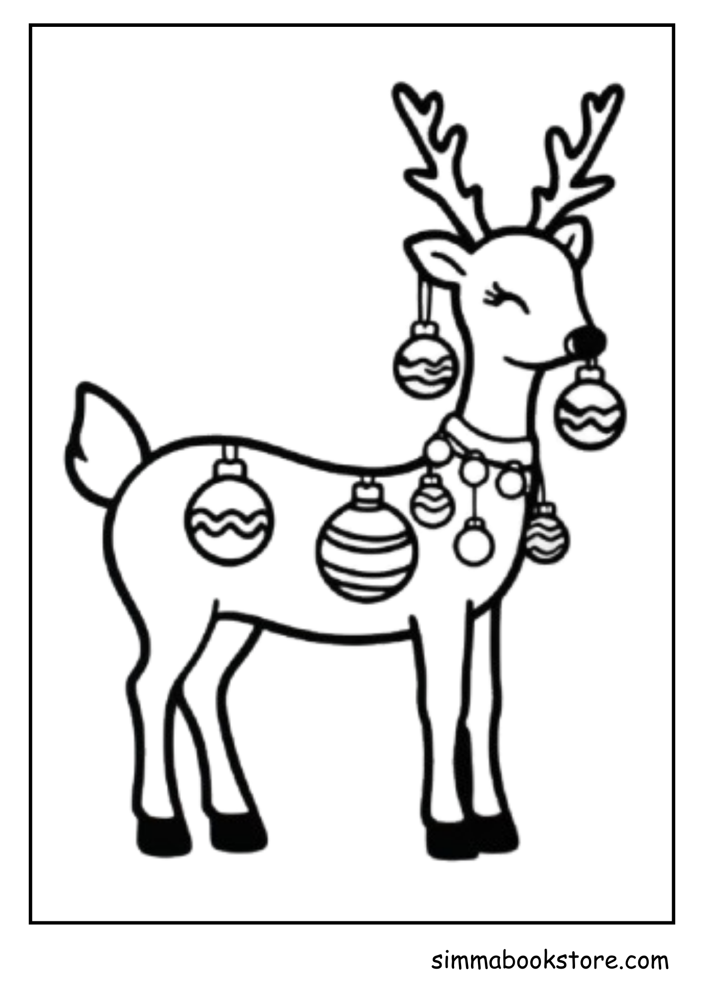 Free Printable Reindeer Christmas Coloring Pages Christmas 2024
