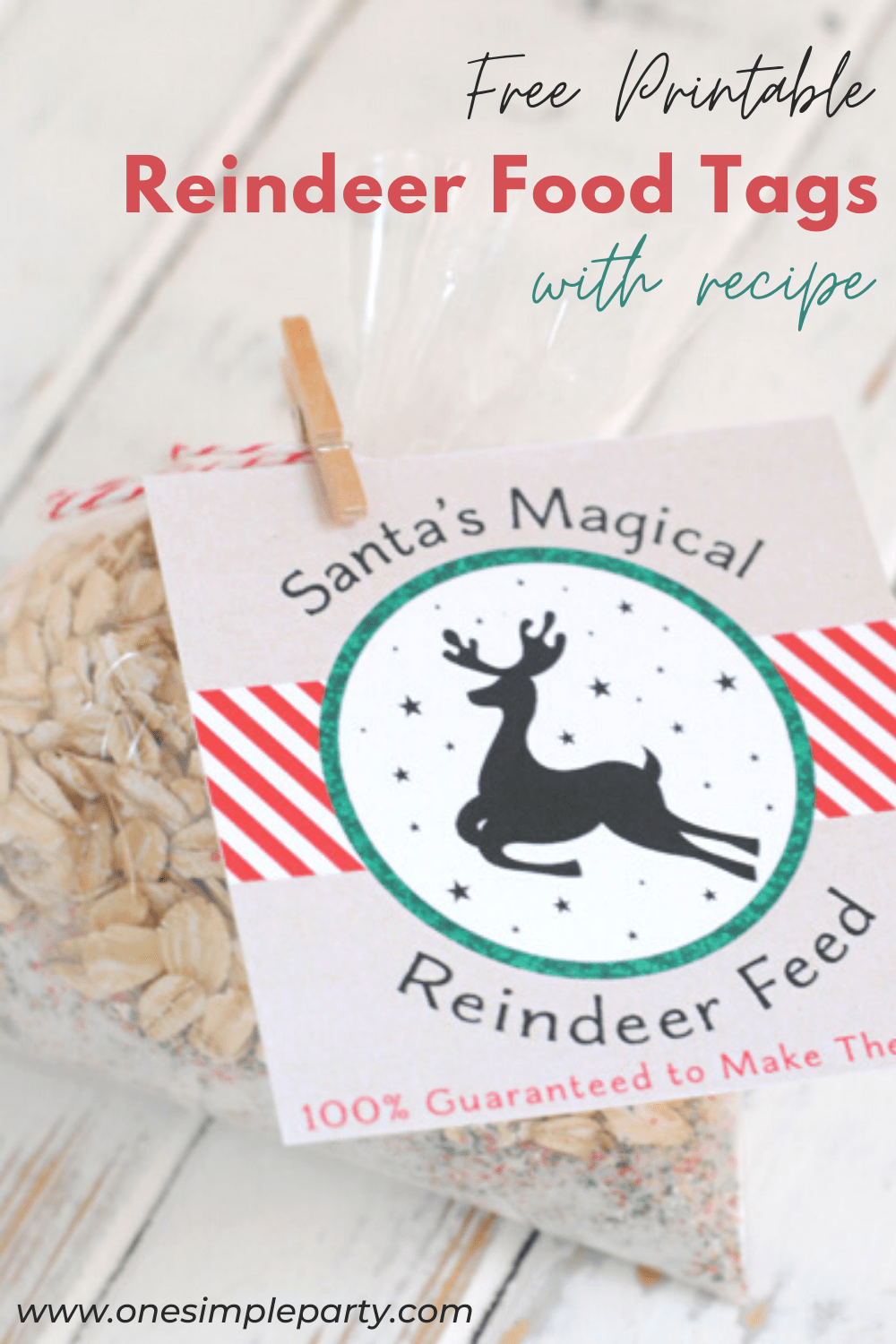 printable free printable reindeer food labels