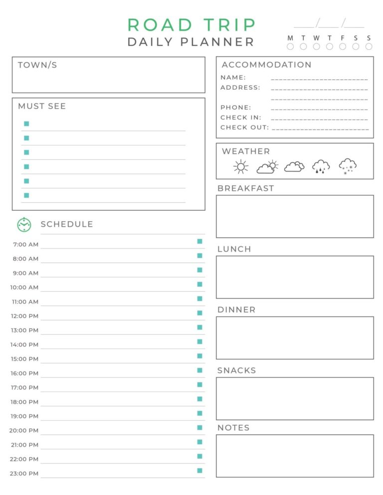 Free Printable Road Trip Planner Frugal Mom Eh