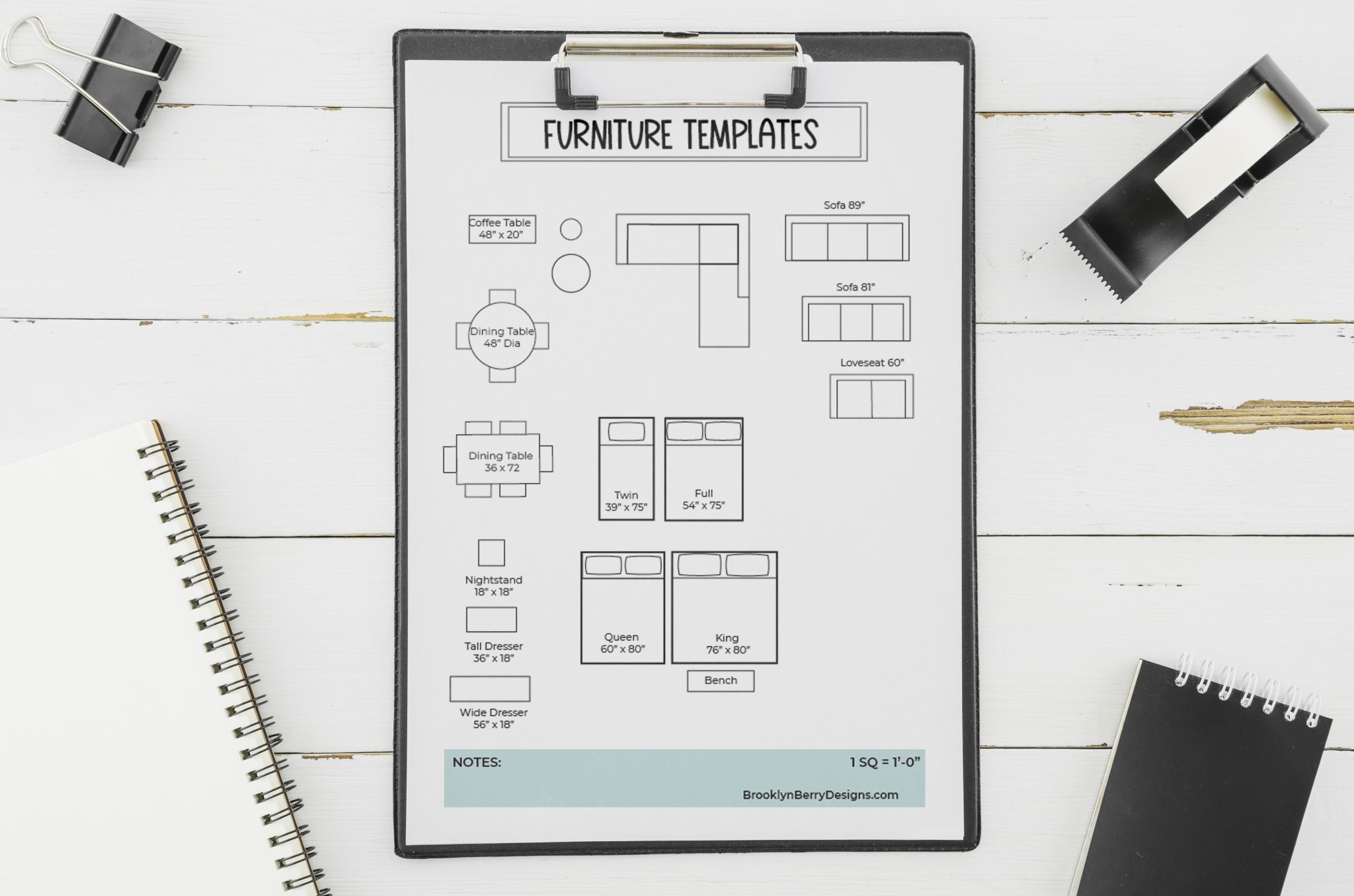 1 8 inch scale furniture templates printable free