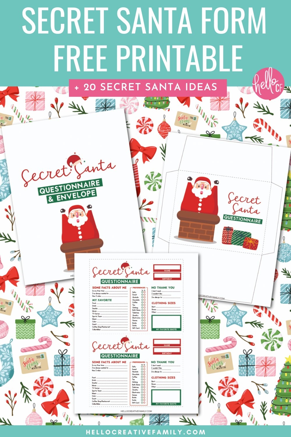 Free Printable Secret Santa Form 20 Secret Santa Gift Ideas Free Printable Secret Santa Form 20 Secret Santa Gift Ideas