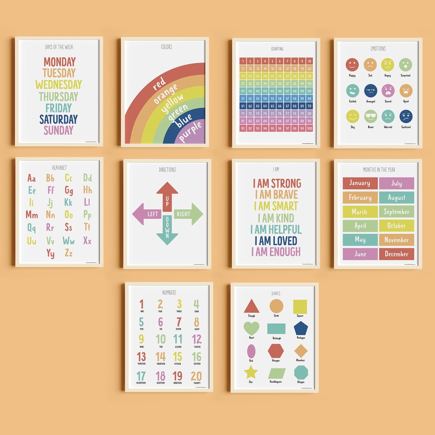 Free Printable Set Of 10 Educational Posters Favorite Printables