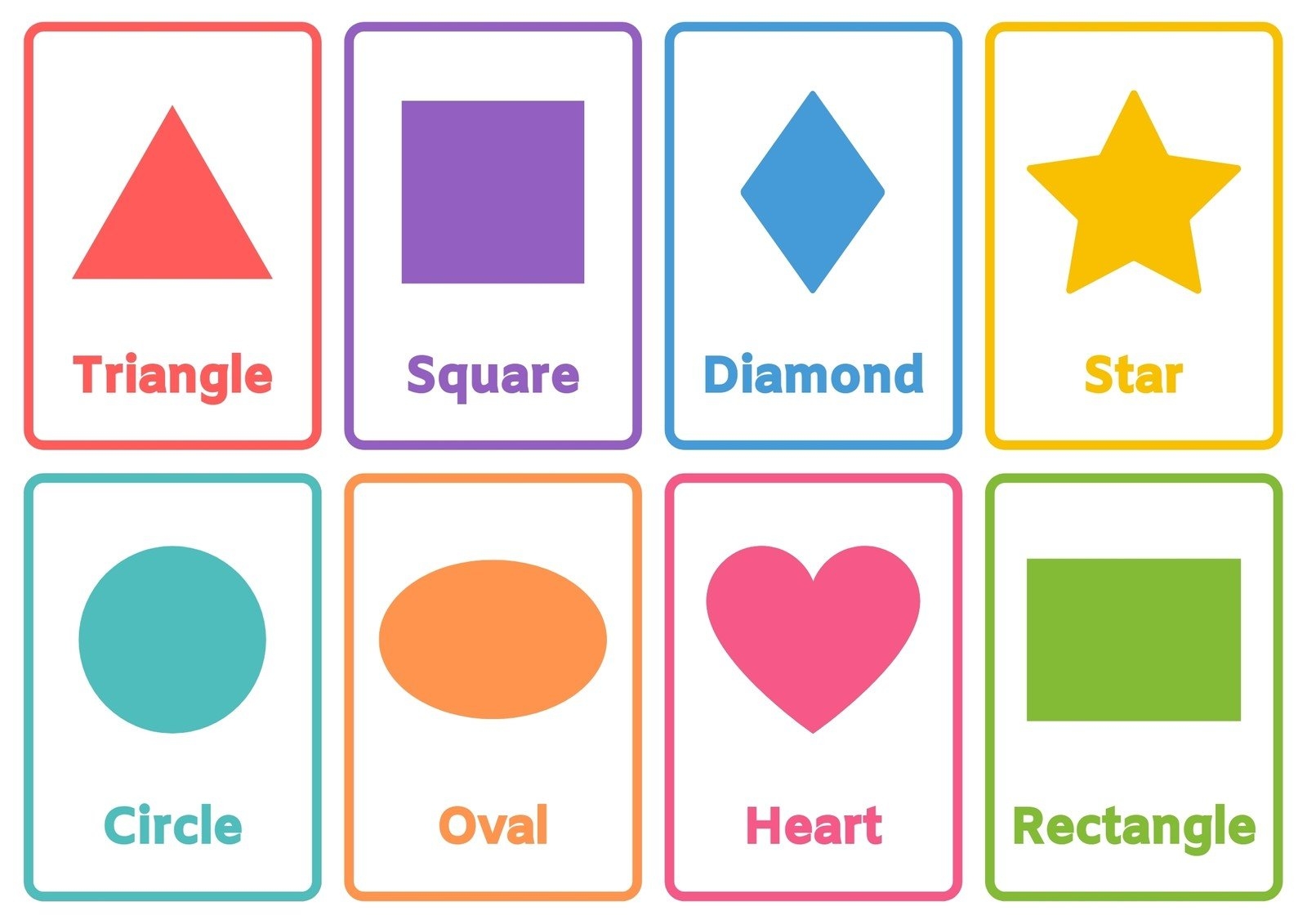 learning shapes and colors for toddlers printable
