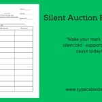 Free Printable Silent Auction Bid Sheet Templates PDF Examples 