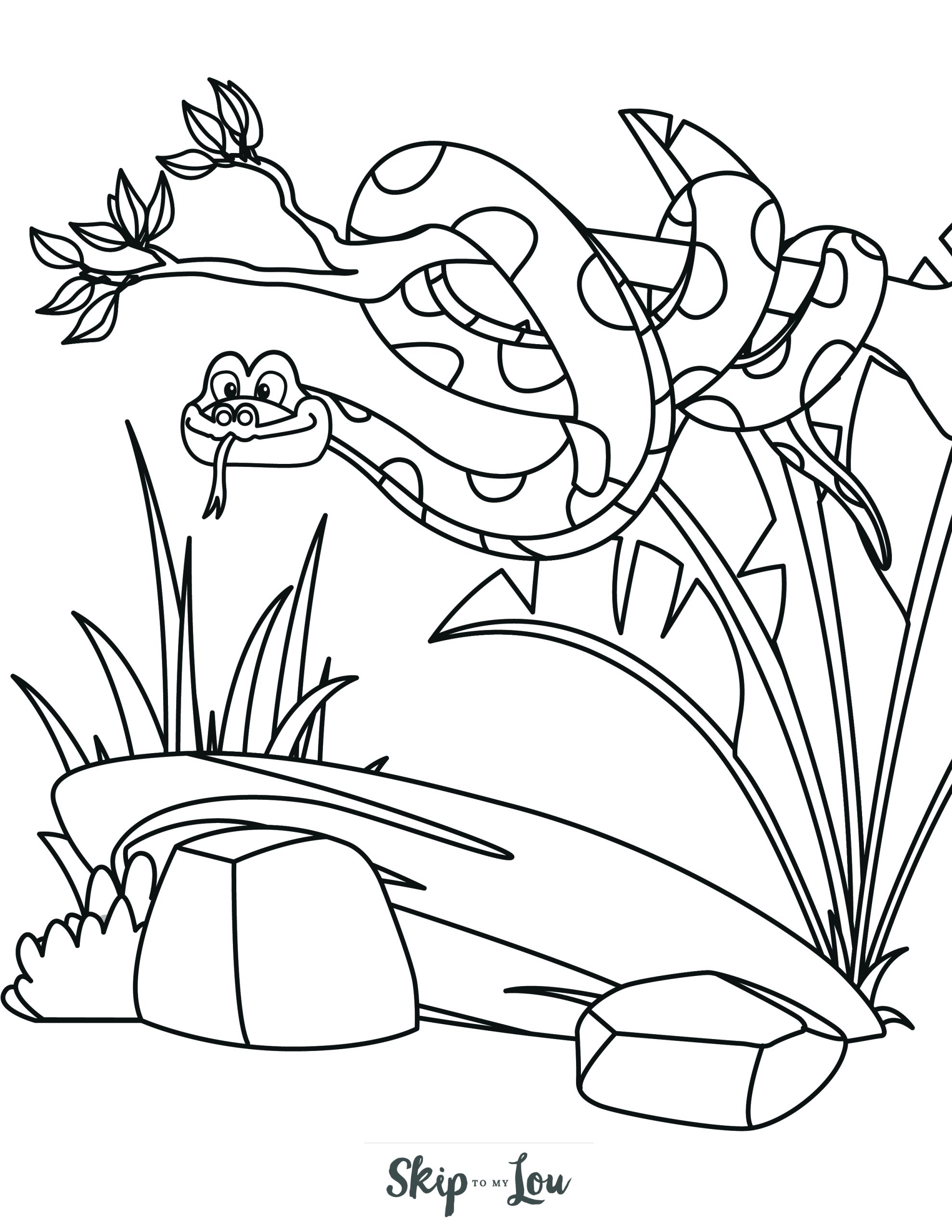 snakes coloring pages printable