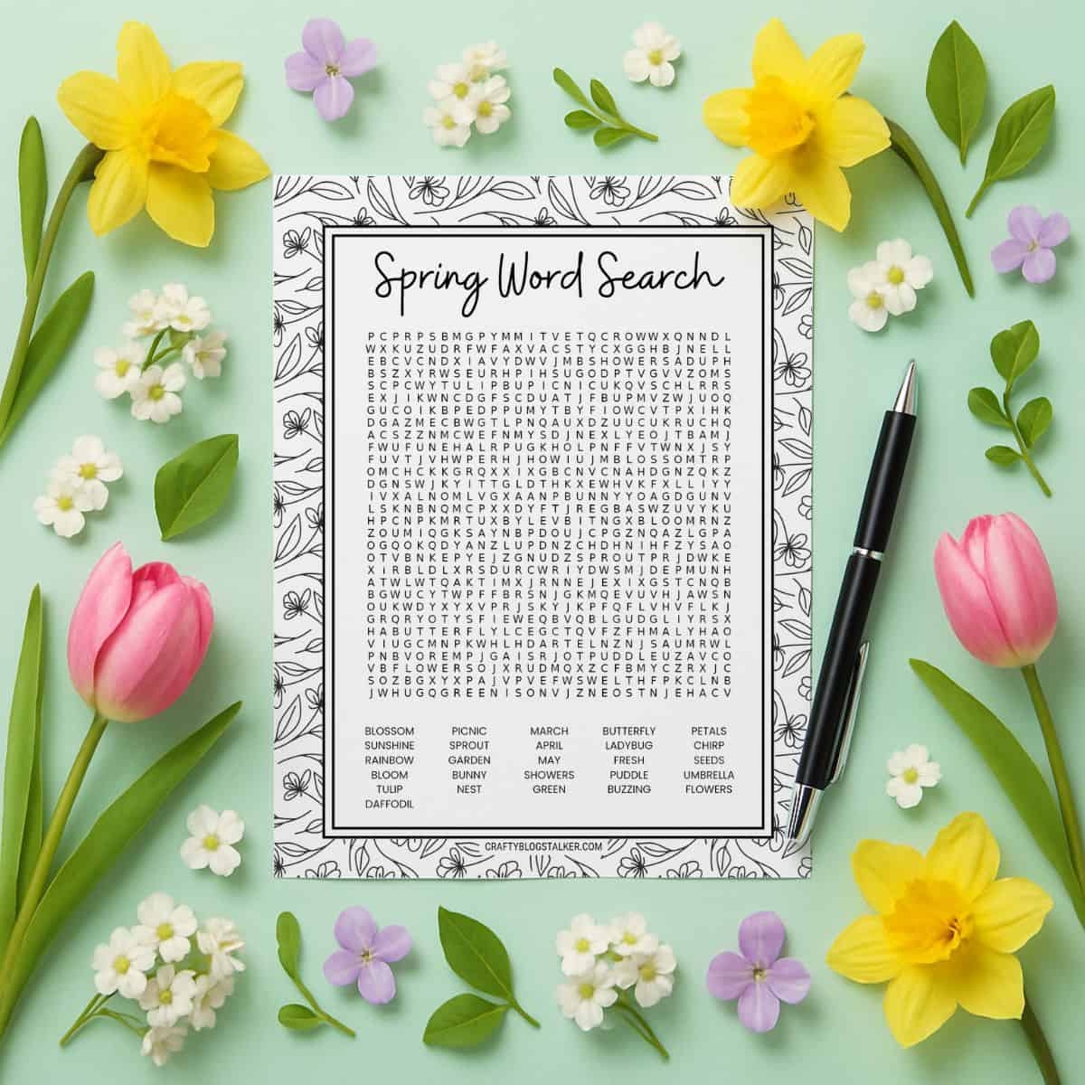 free printable spring word search free printable spring word search