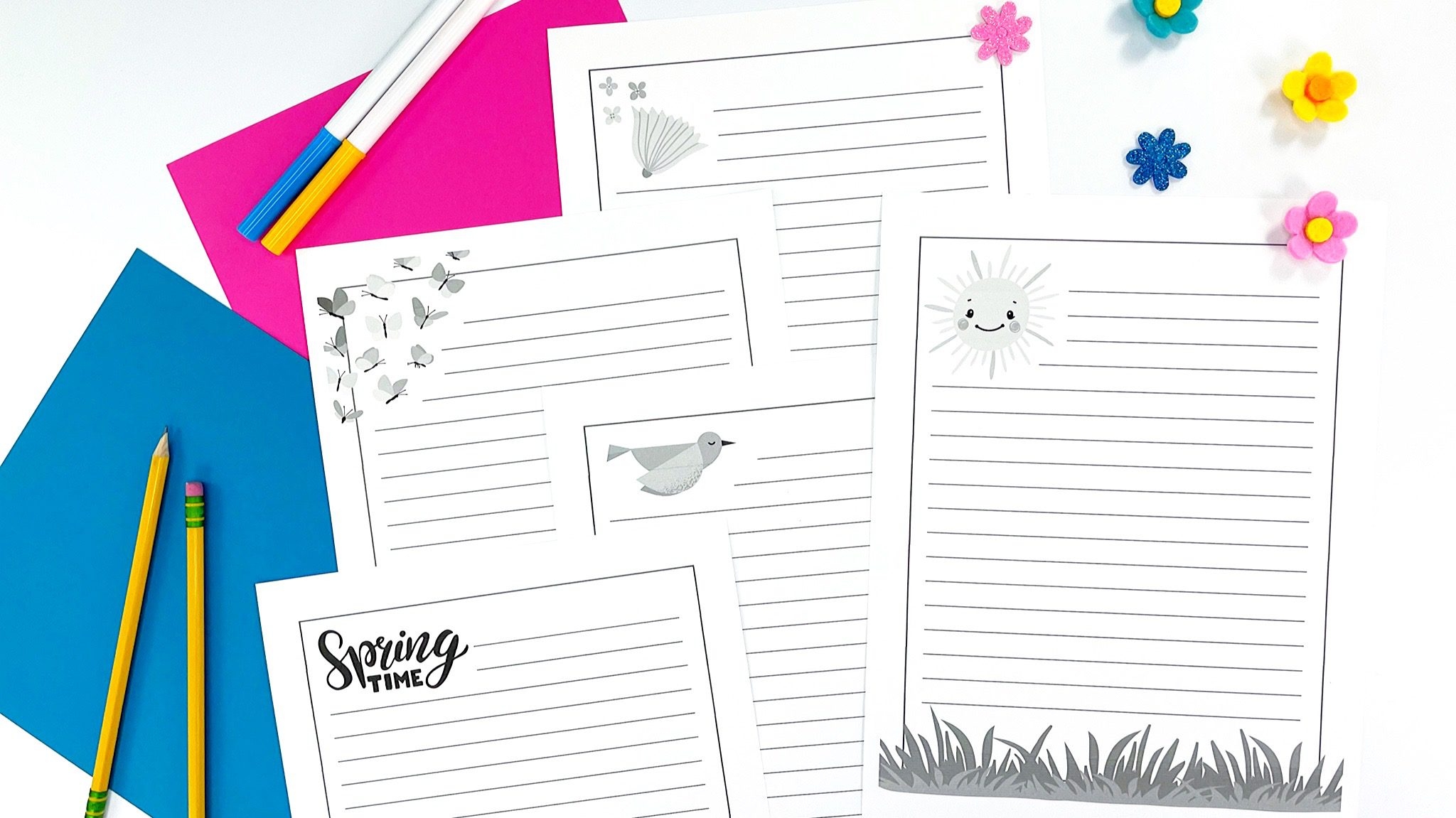Free Printable Spring Writing Paper Plus 10 Spring Writing Prompts Free Printable Spring Writing Paper Plus 10 Spring Writing Prompts