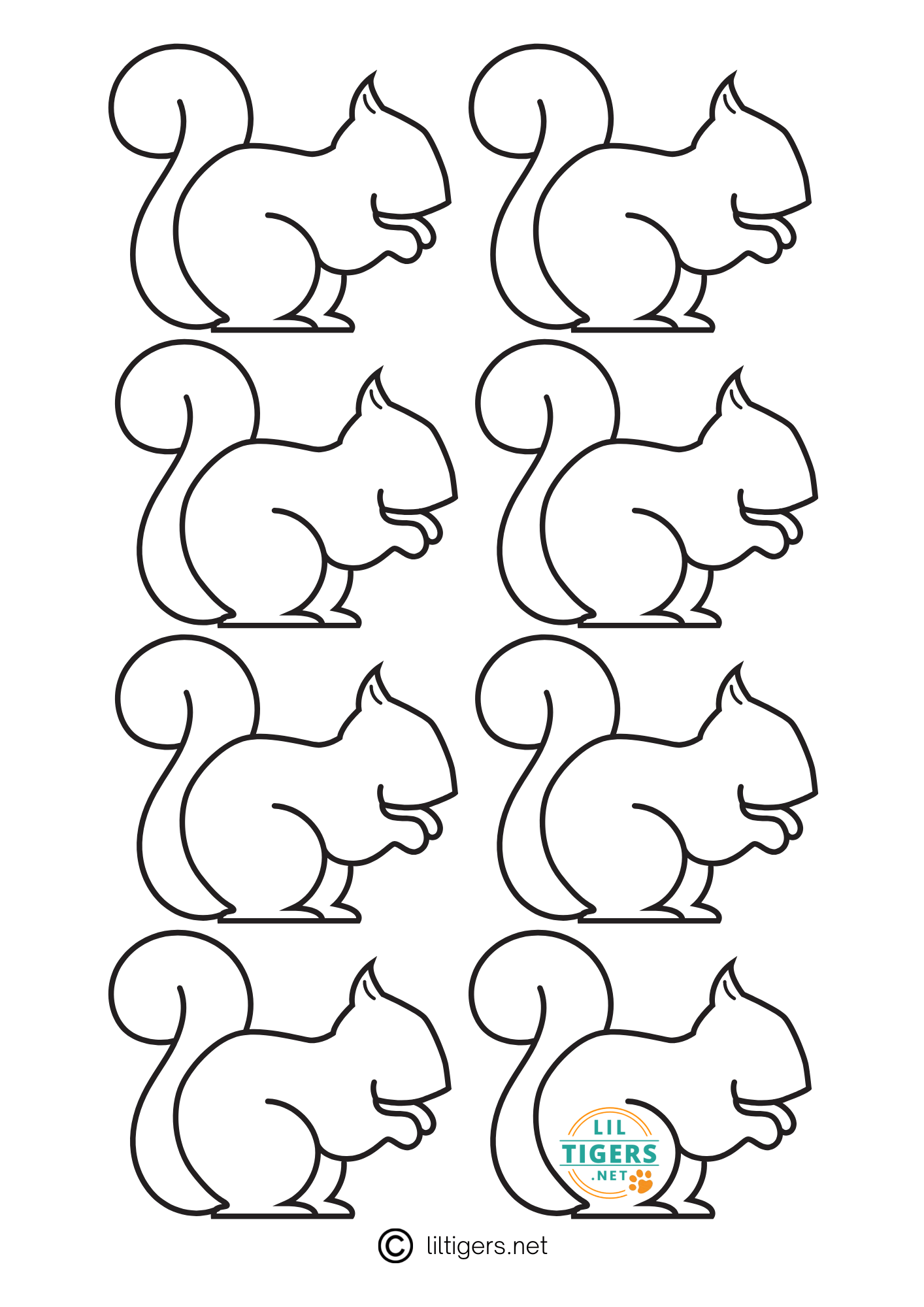 Free Printable Squirrel Templates Lil Tigers Free Printable Squirrel Templates Lil Tigers
