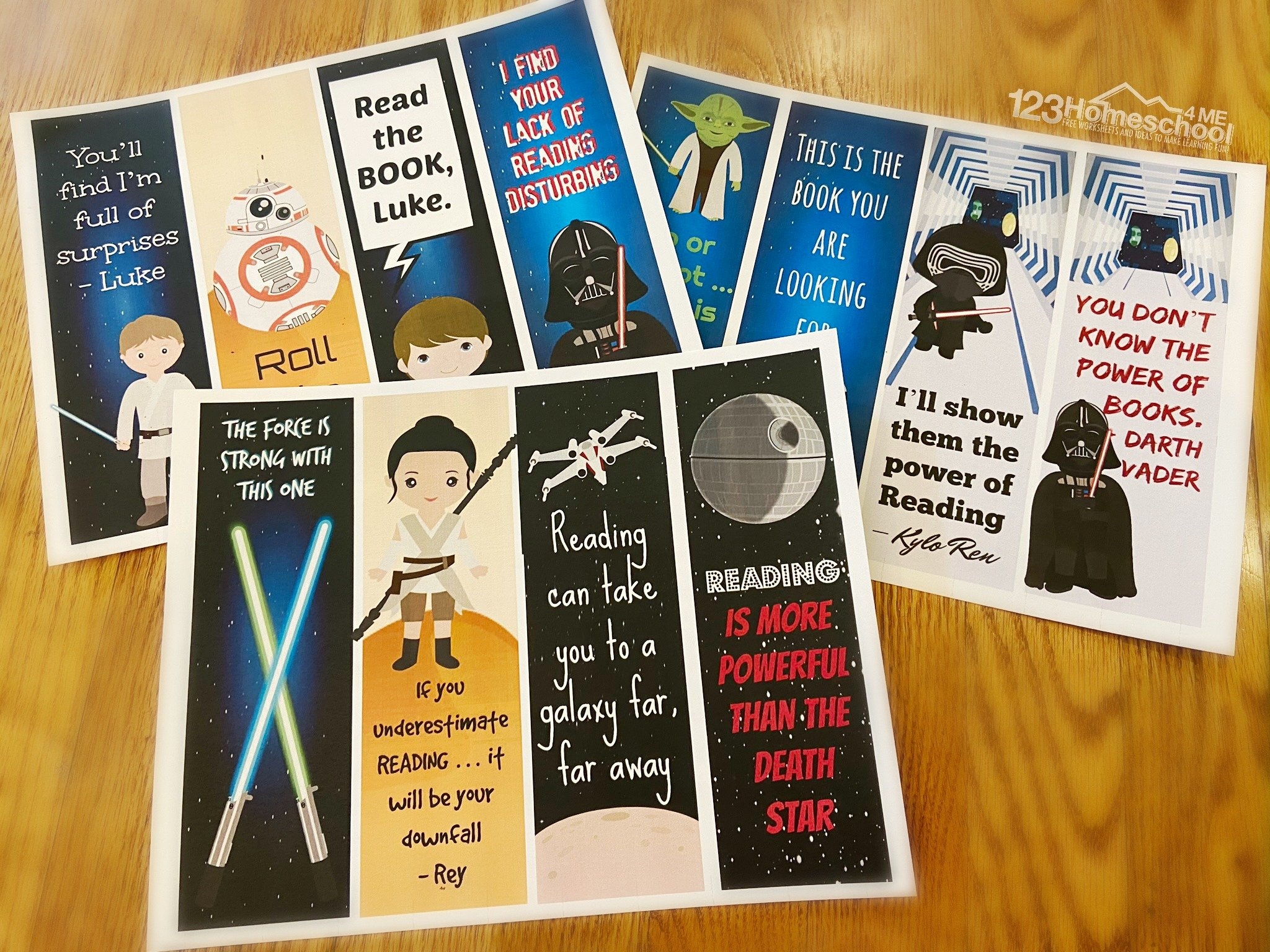 star wars bookmarks printable