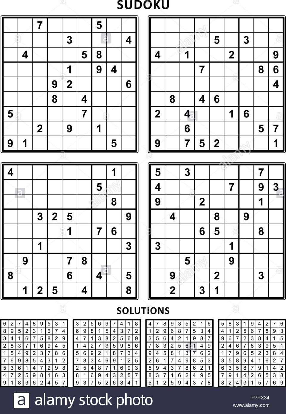 Free Printable Sudoku Puzzles 4 Per Page Worksheets Library Free Printable Sudoku Puzzles 4 Per Page Worksheets Library