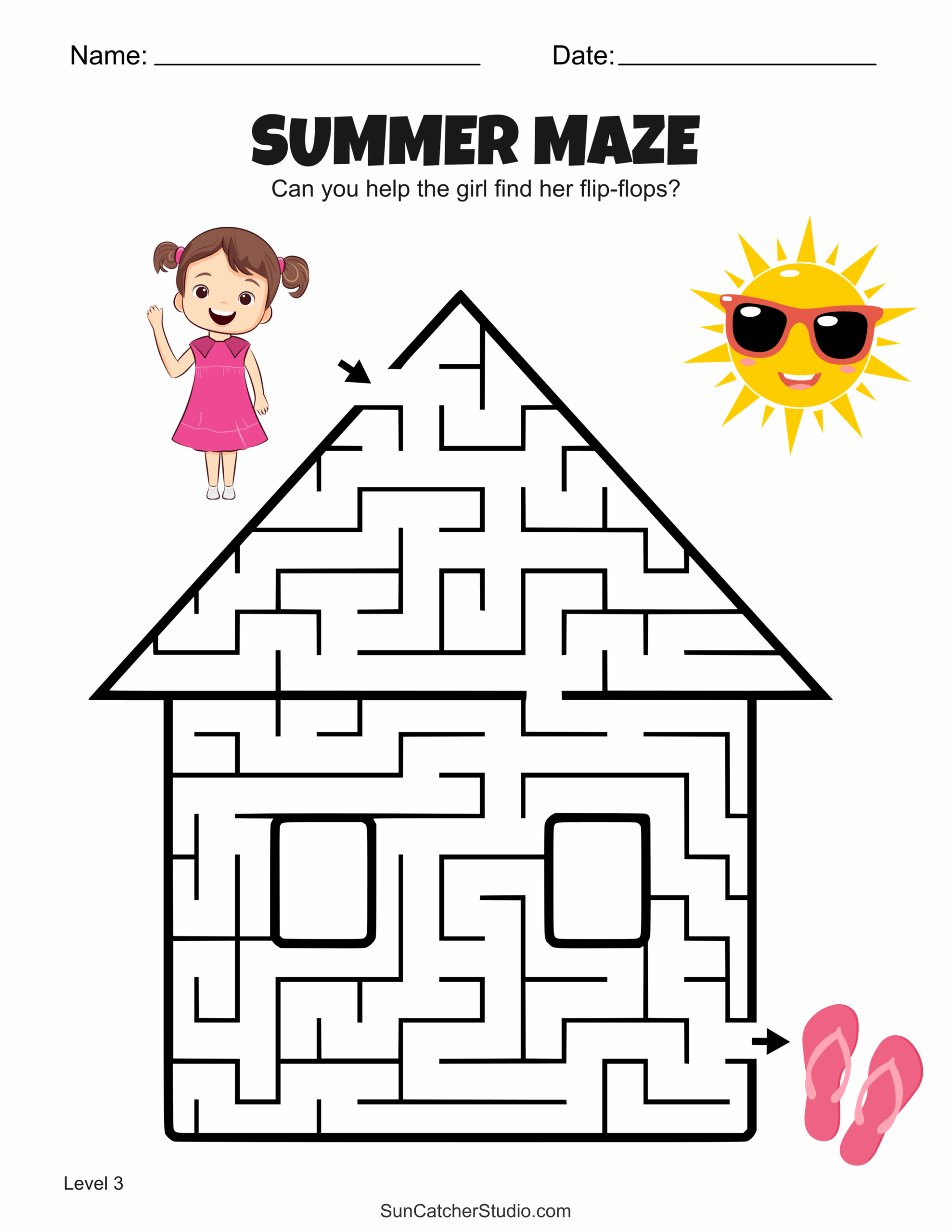 Free Printable Summer Maze Worksheets And Puzzles Free Free Printable Summer Maze Worksheets And Puzzles Free
