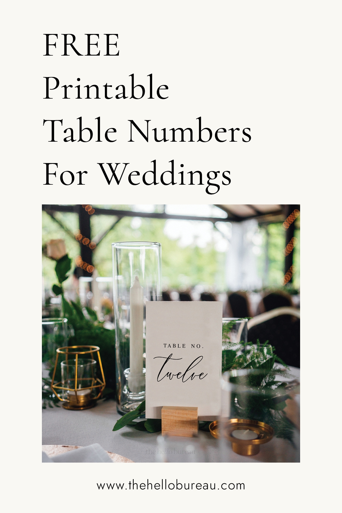 Free Printable Table Numbers For Weddings And Events Free Printable Table Numbers For Weddings And Events