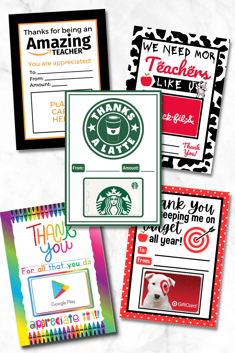 Free Printable Teacher Appreciation Gift Cards Prudent Penny Pincher
