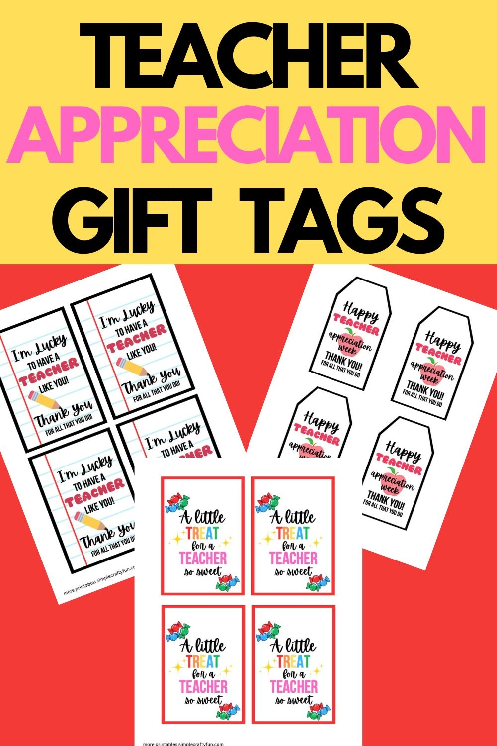 Free Printable Teacher Appreciation Gift Tags 
