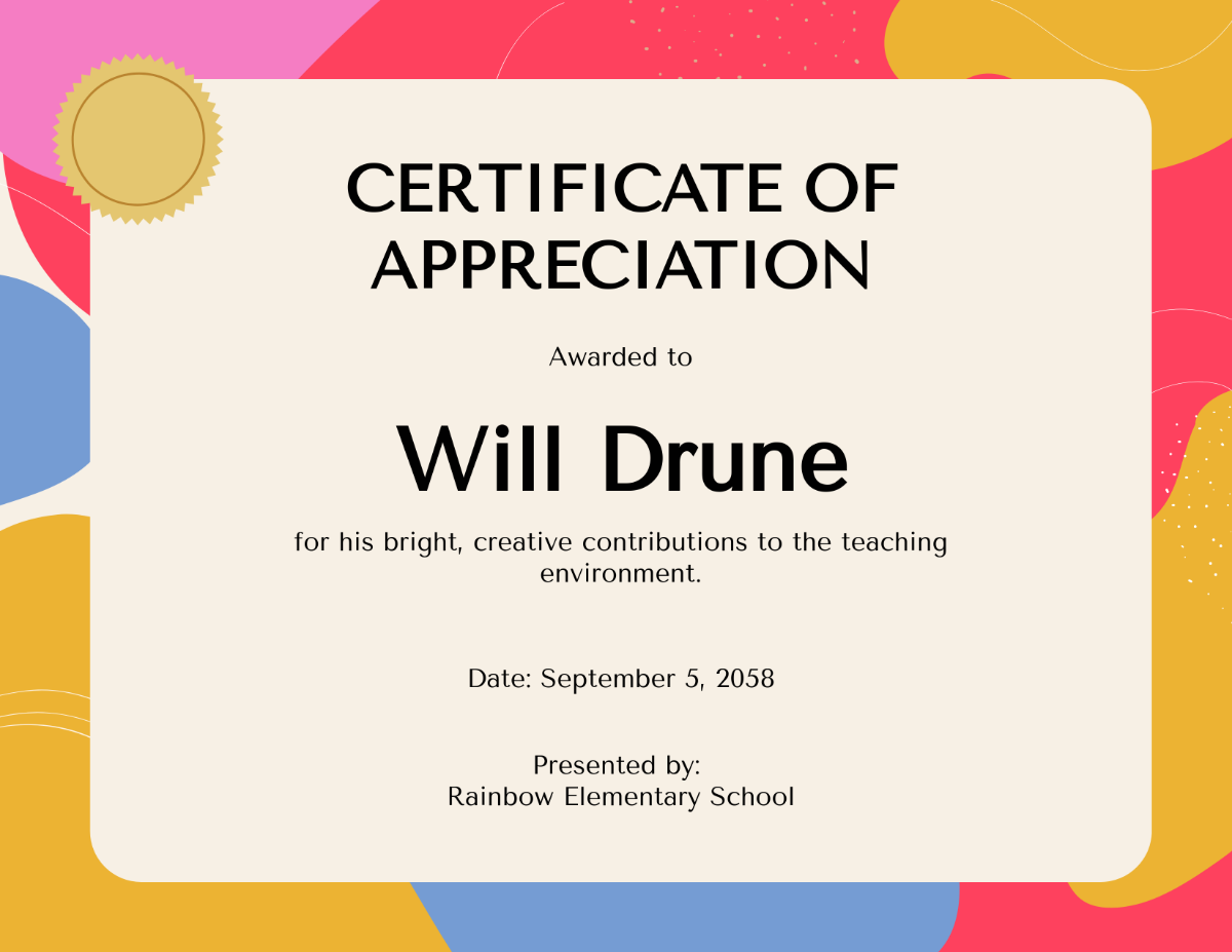 Free Printable Teacher Certificate Templates To Customize Online