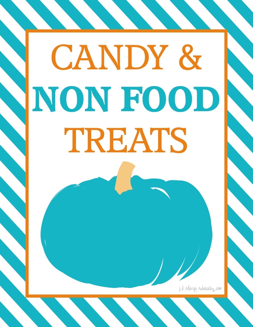 Free Printable Teal Pumpkin Non Food Treat Signs Lil Allergy Advocates