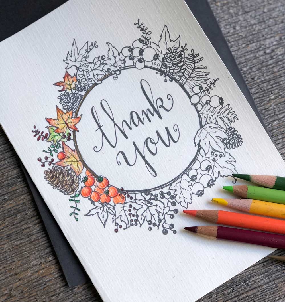 free printable thank you card template