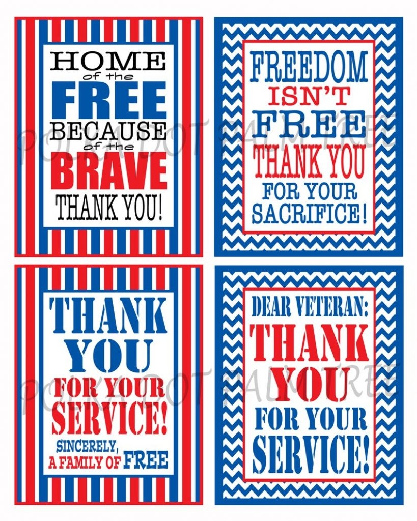 Free Printable Thank You Cards For Military Printable Party Favors