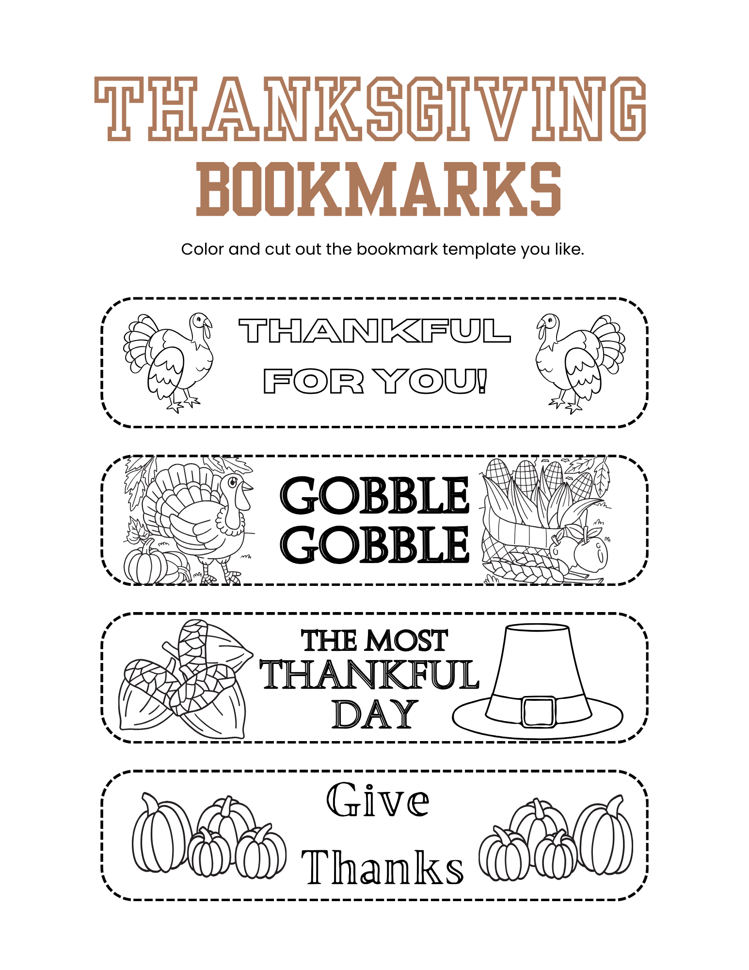 free printable thanksgiving bookmarks