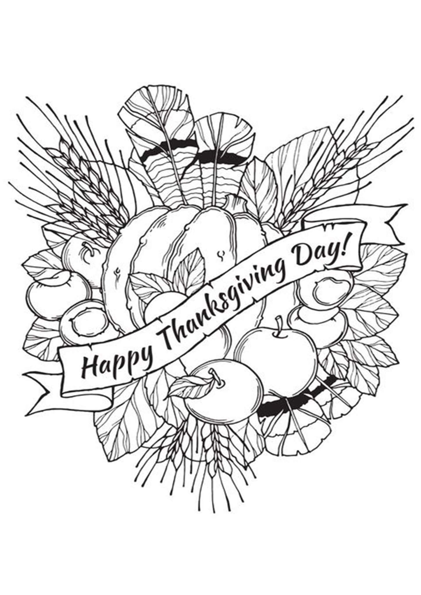 thanksgiving printable coloring sheets