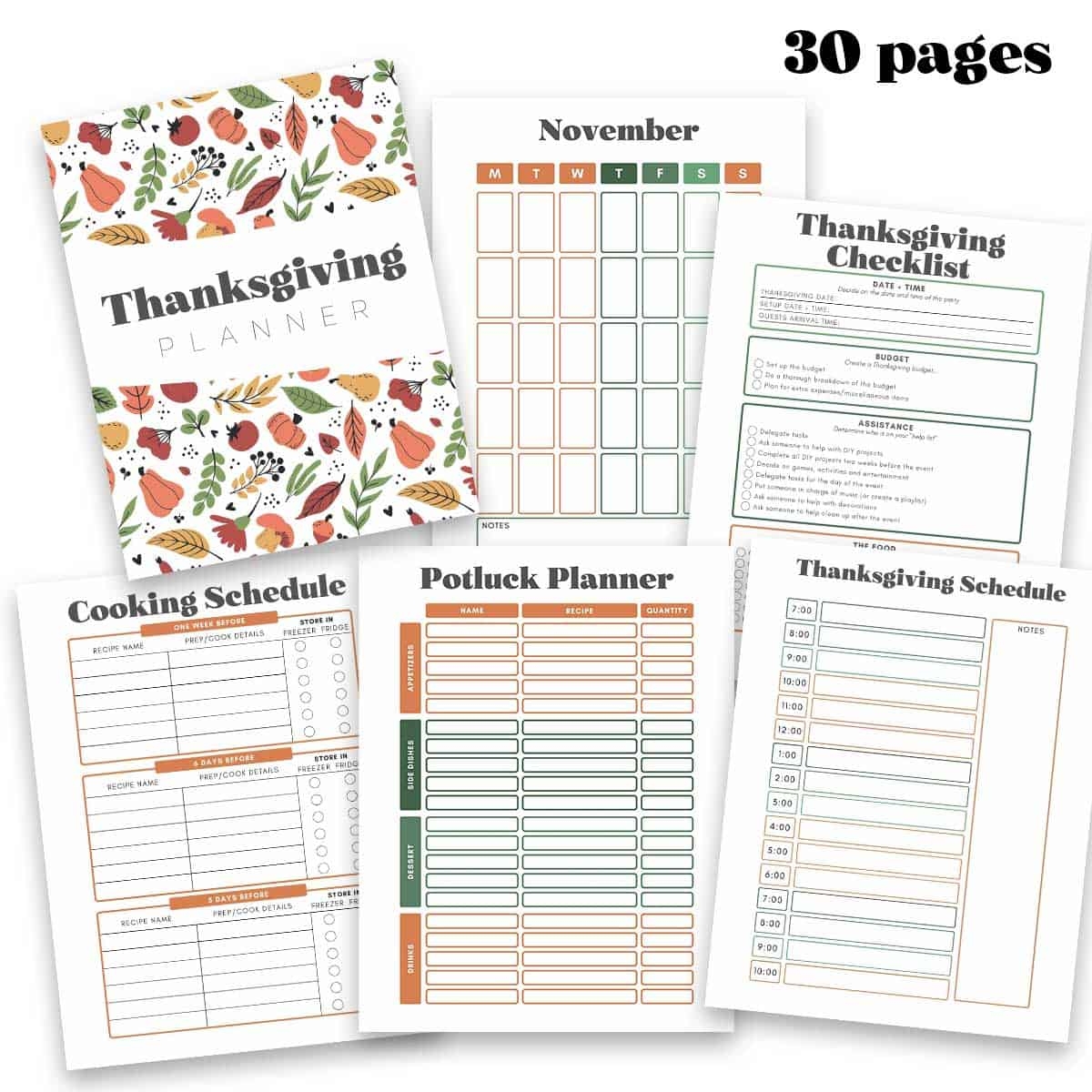 free printable thanksgiving planner free printable thanksgiving planner