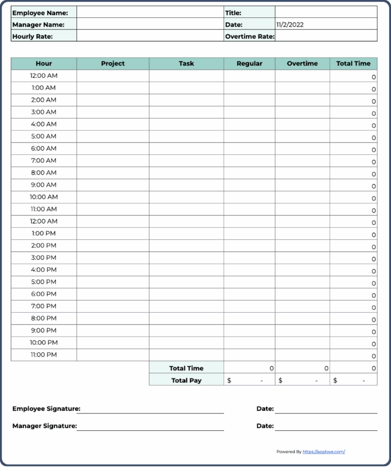 Free Printable Timesheet Templates Excel Word PDF 