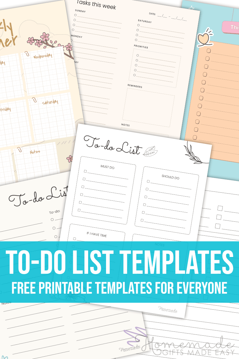 Free Printable To Do List Template