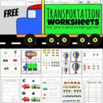FREE Printable Transportation Worksheets For Kids HUGE Pack