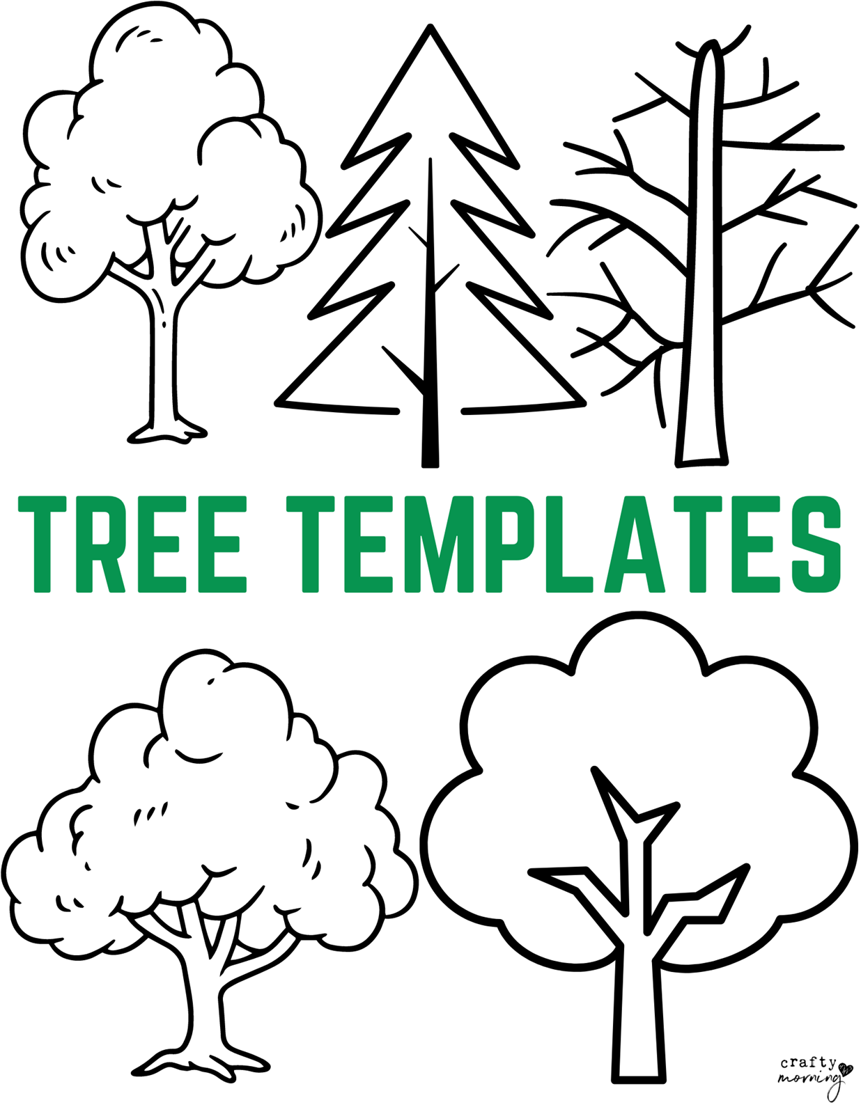 Free Printable Tree Templates Crafty Morning