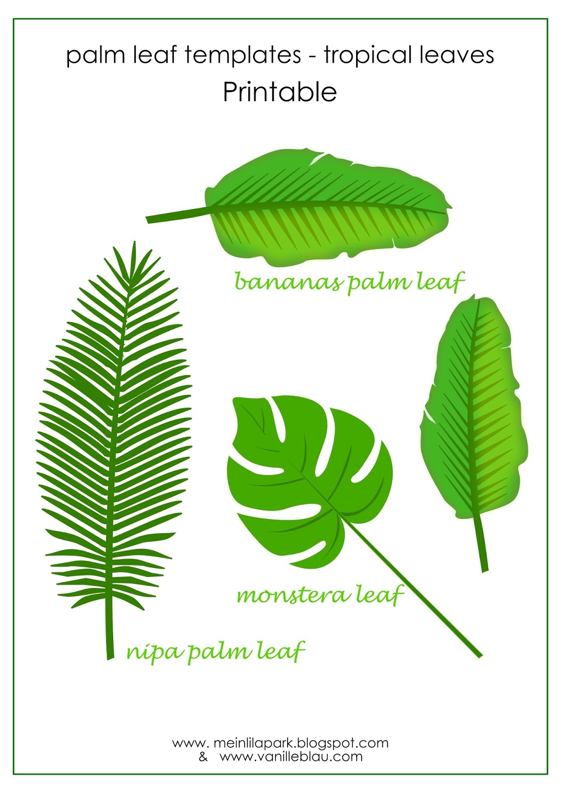 free printable palm tree leaf template