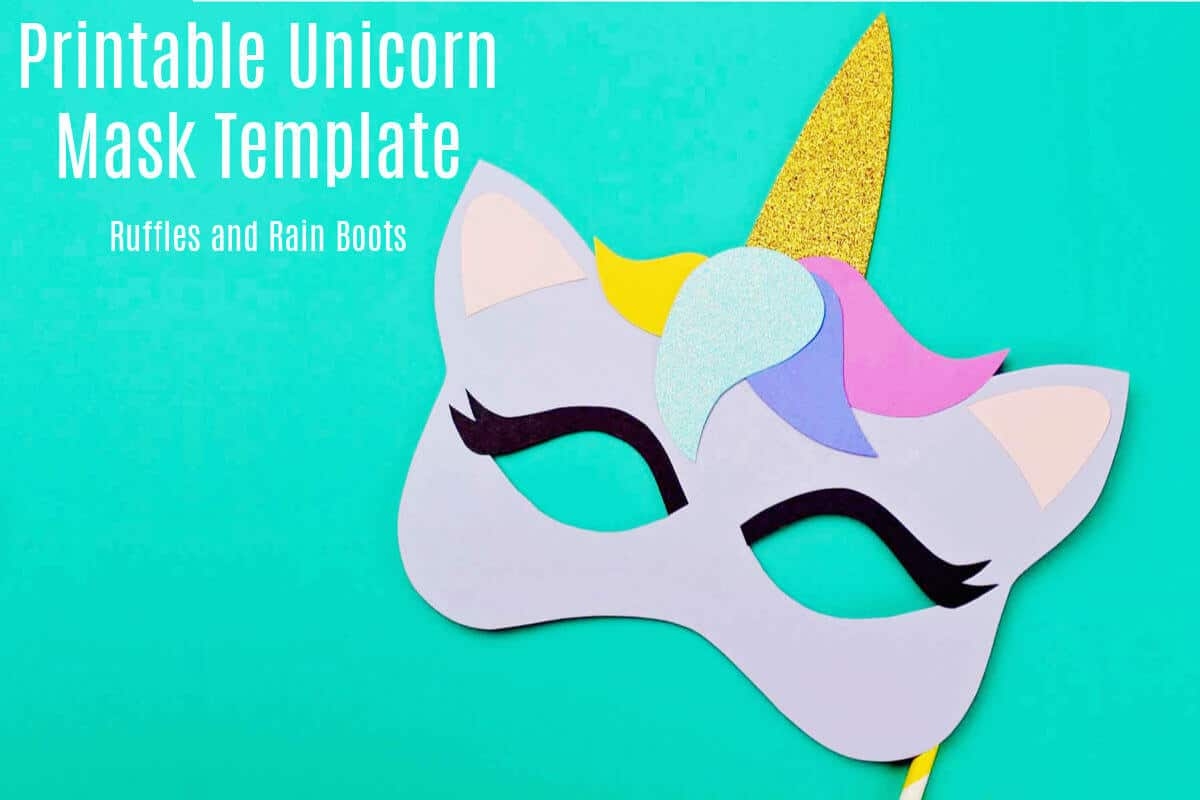 Free Printable Unicorn Mask And Coloring Page Ruffles And Rain Boots