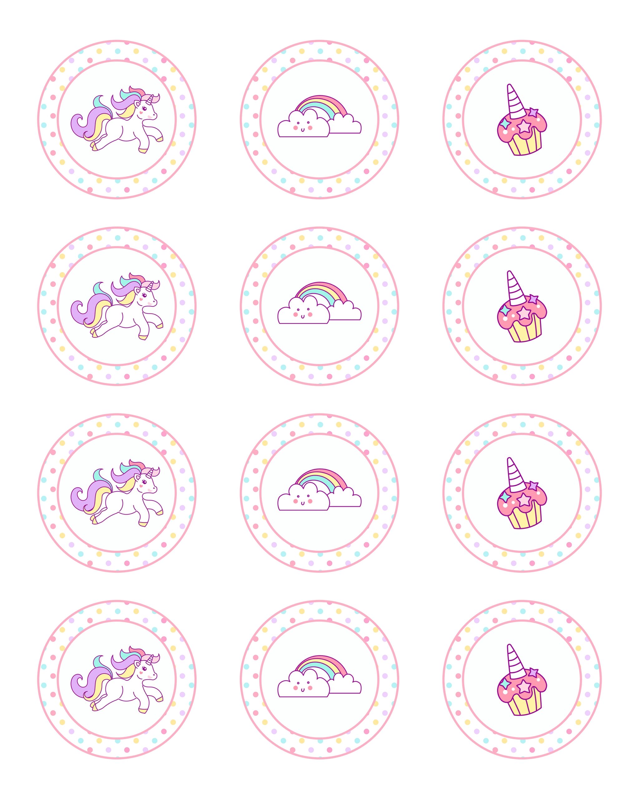 free unicorn party printables