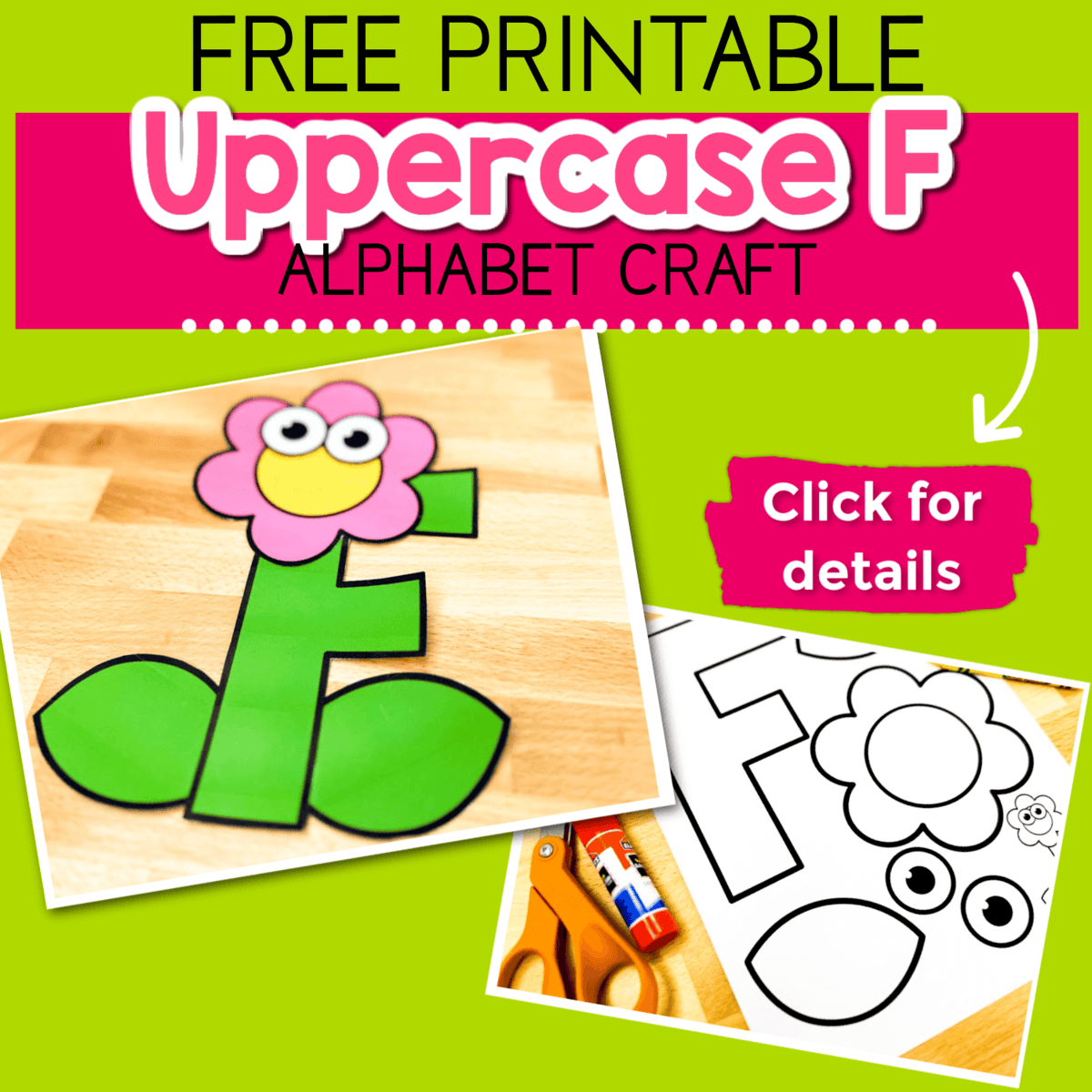 Free Printable Uppercase Letter F Craft Template