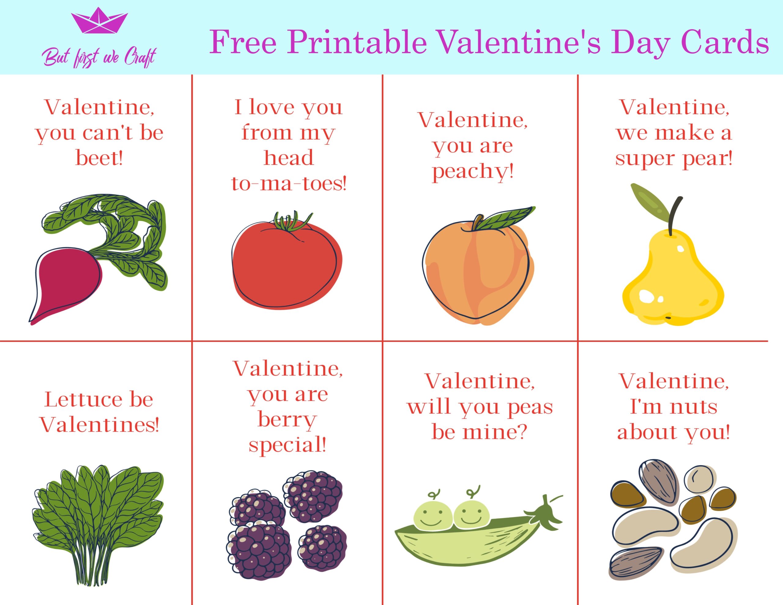 Free Printable Valentine Cards But First We Craft Free Printable Valentine Cards But First We Craft