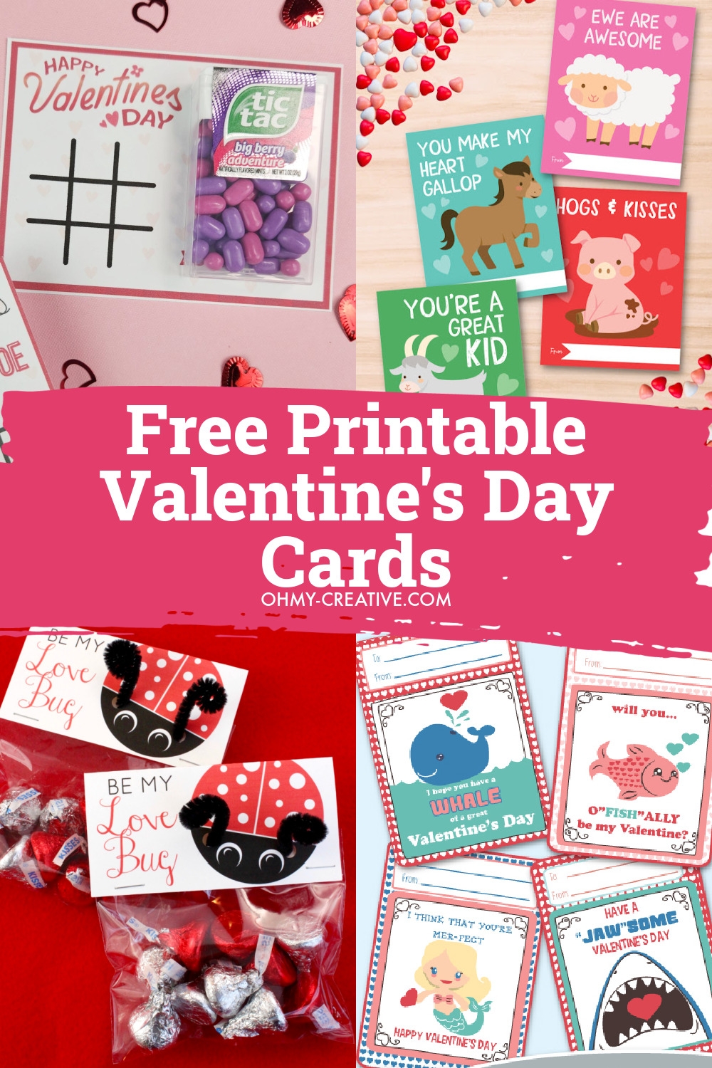 Free Printable Valentine s Day Cards Oh My Creative