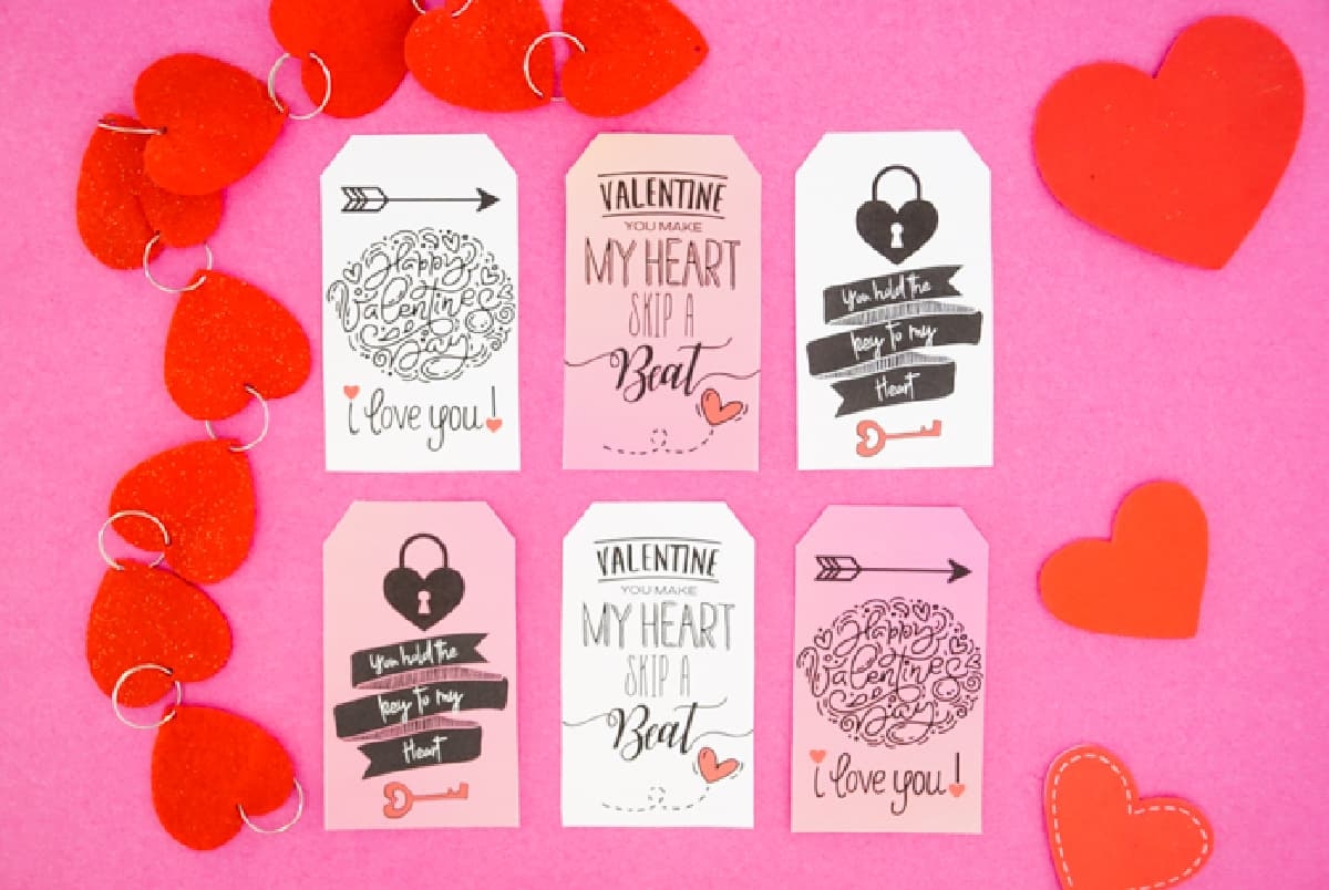 Free Printable Valentine Tags Made With HAPPY