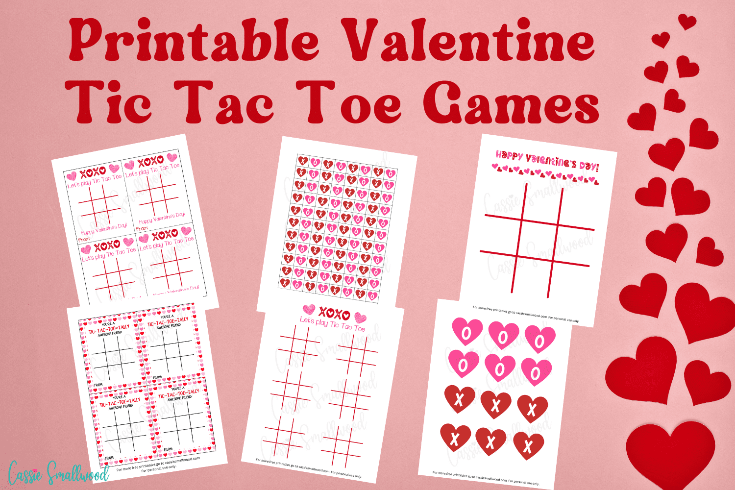 valentine tic tac toe printable