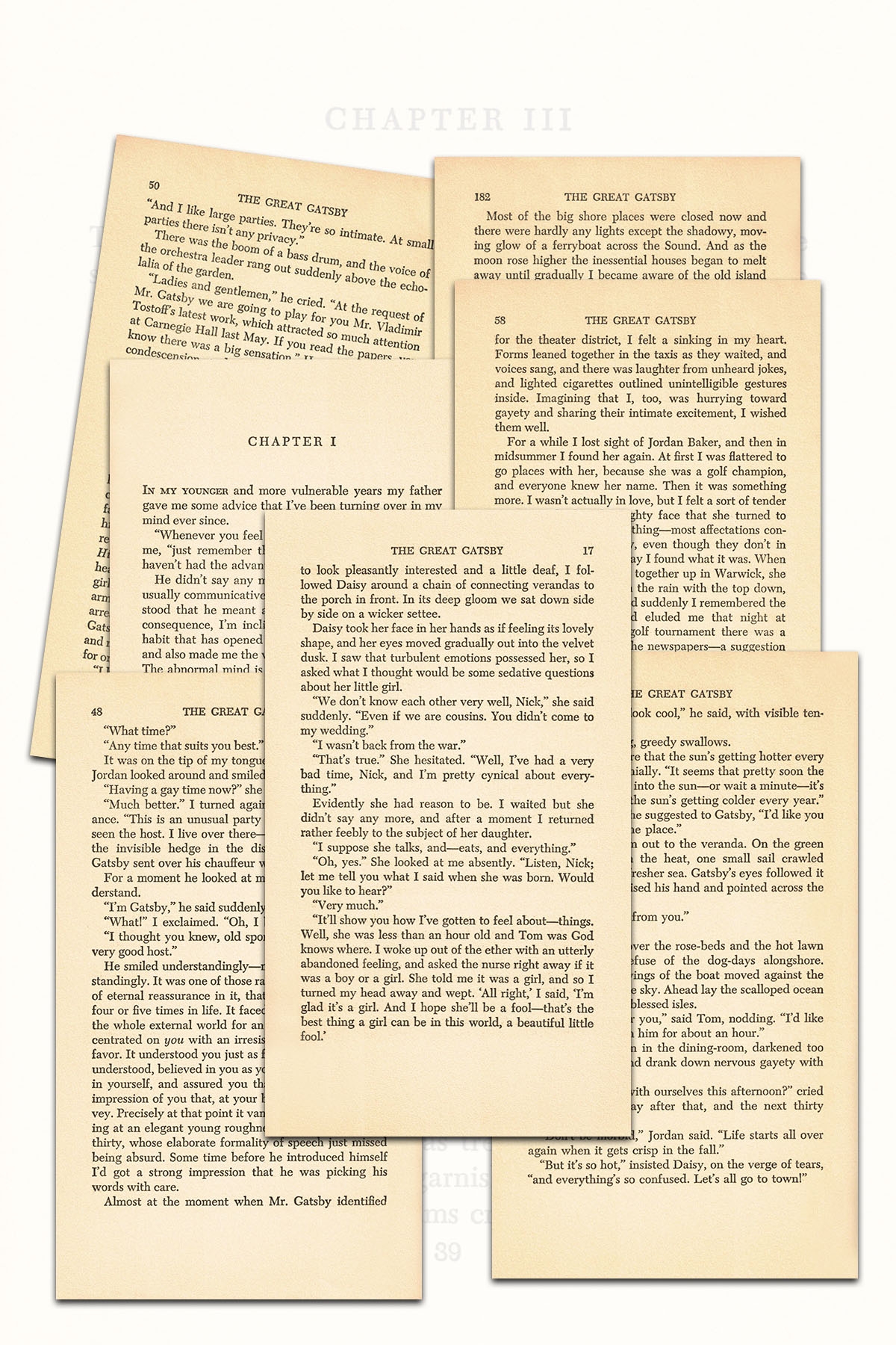 Free Printable Vintage The Great Gatsby Book Pages Rose Clearfield
