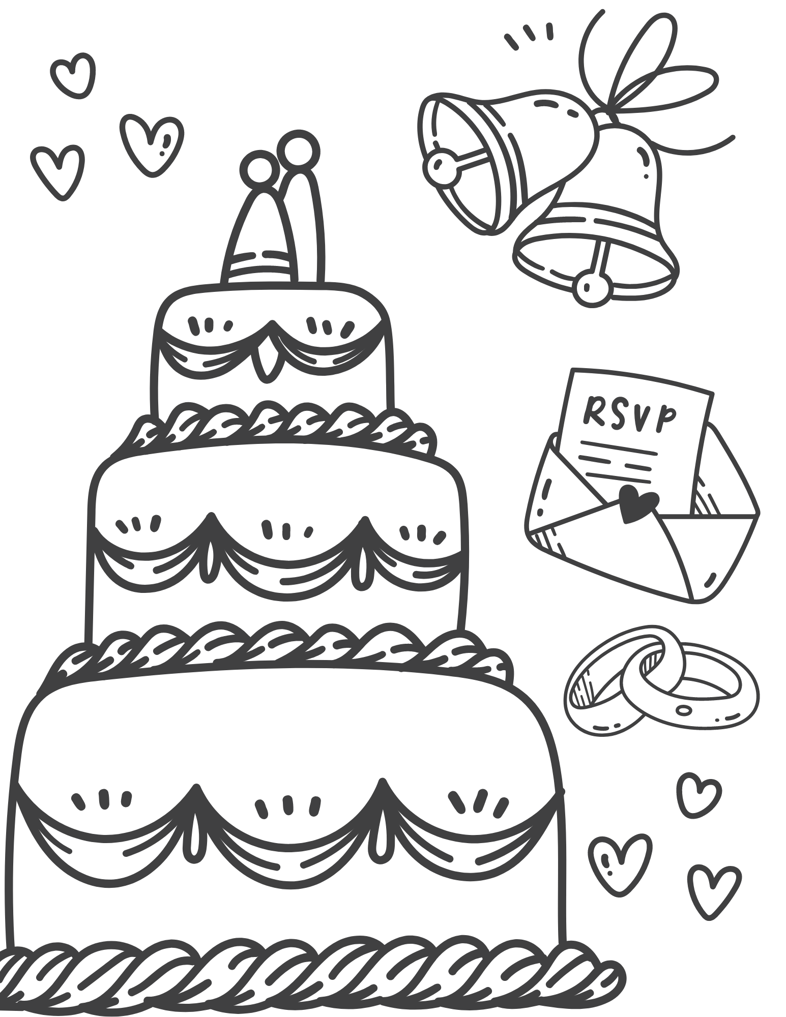 wedding coloring pages printables