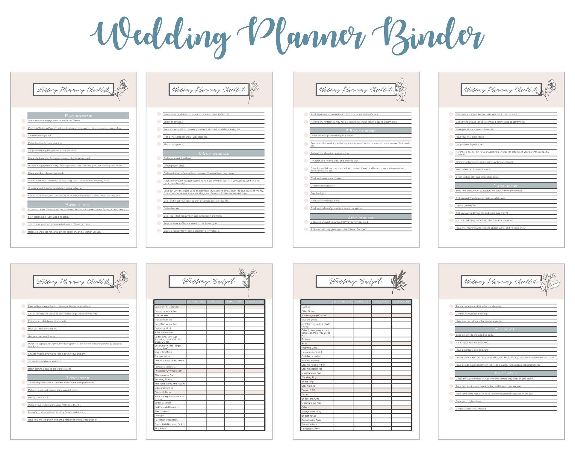 Free Printable Wedding Planner For Wedding Binder Worksheets Library Free Printable Wedding Planner For Wedding Binder Worksheets Library