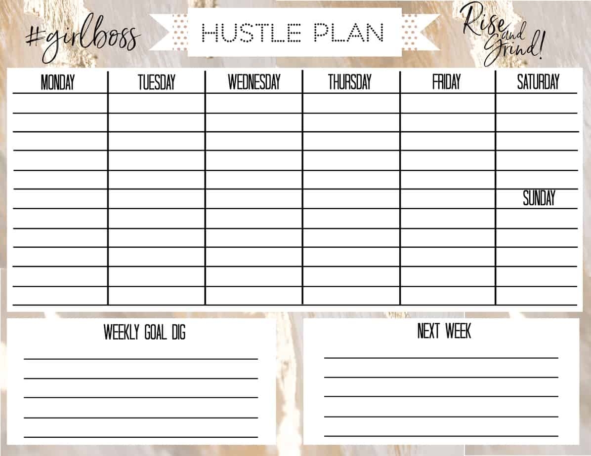 Free Printable Weekly Calendar 