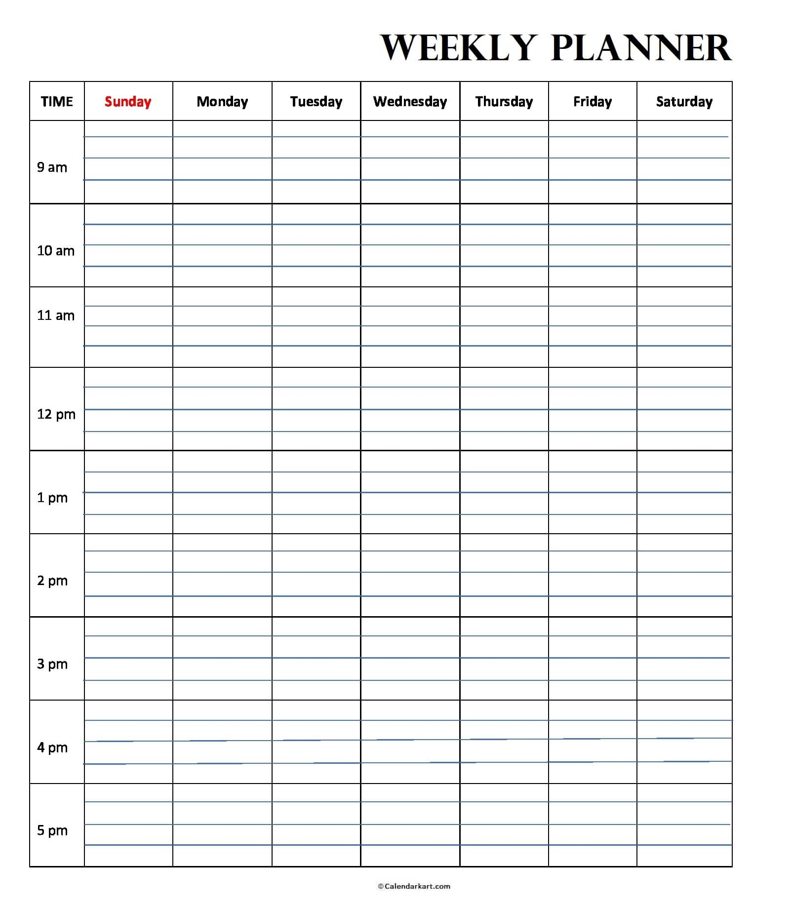 Free Printable Weekly Planner Templates CalendarKart Free Printable Weekly Planner Templates CalendarKart