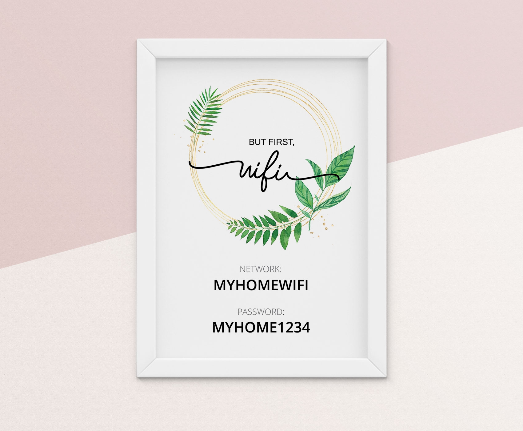 wifi password printable free
