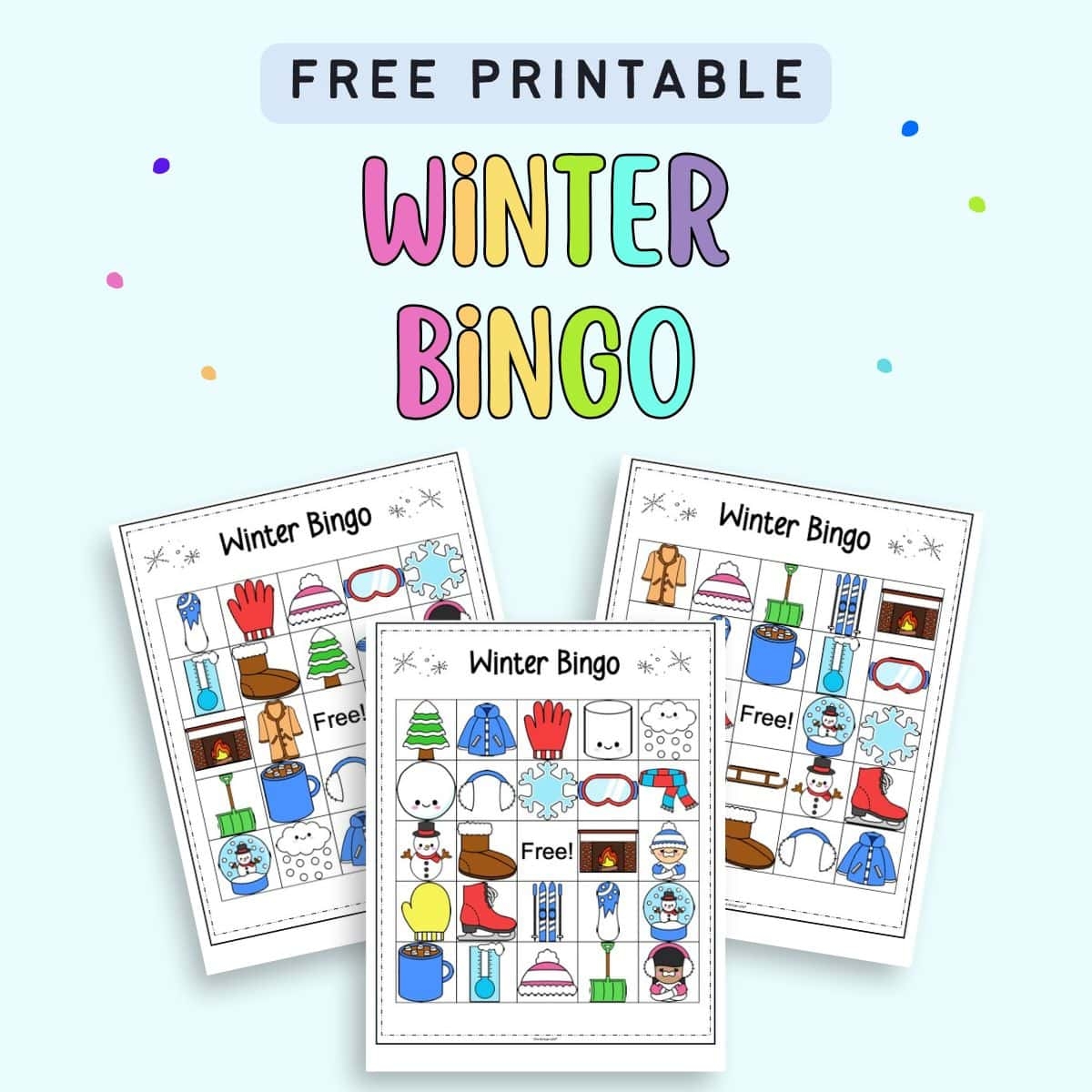 Free Printable Winter Bingo 20 Cards The Artisan Life