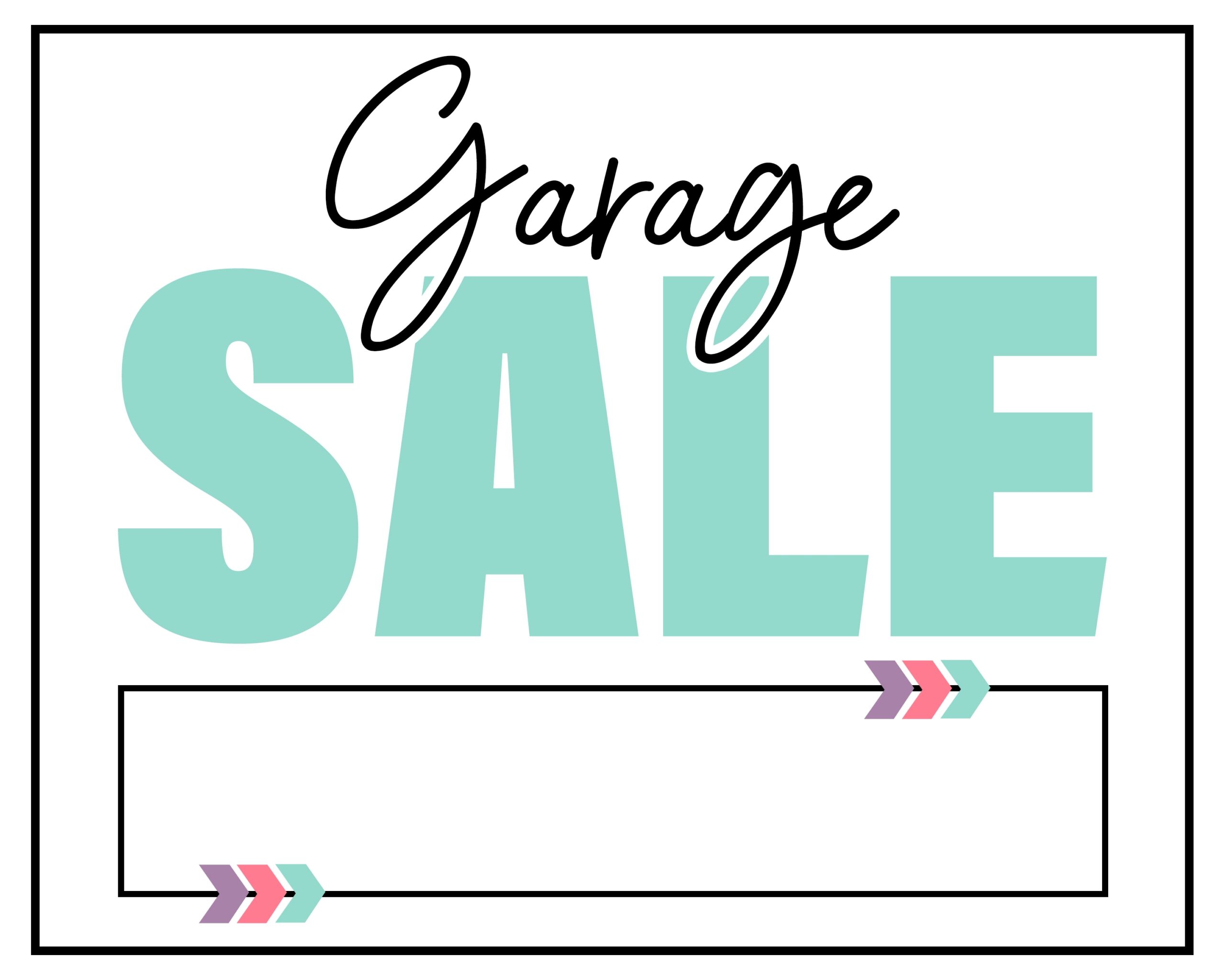 free garage sale printables