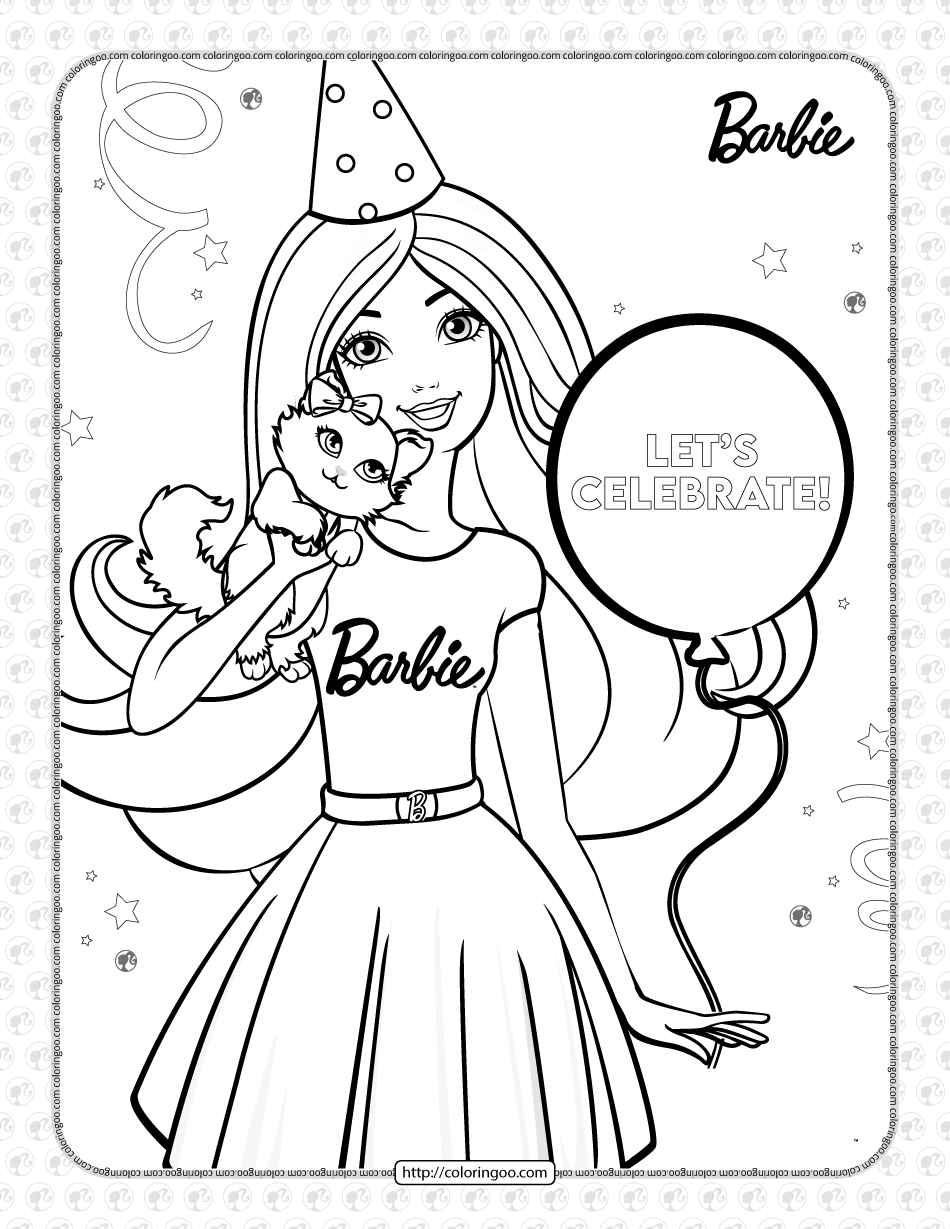 printable coloring pages barbie