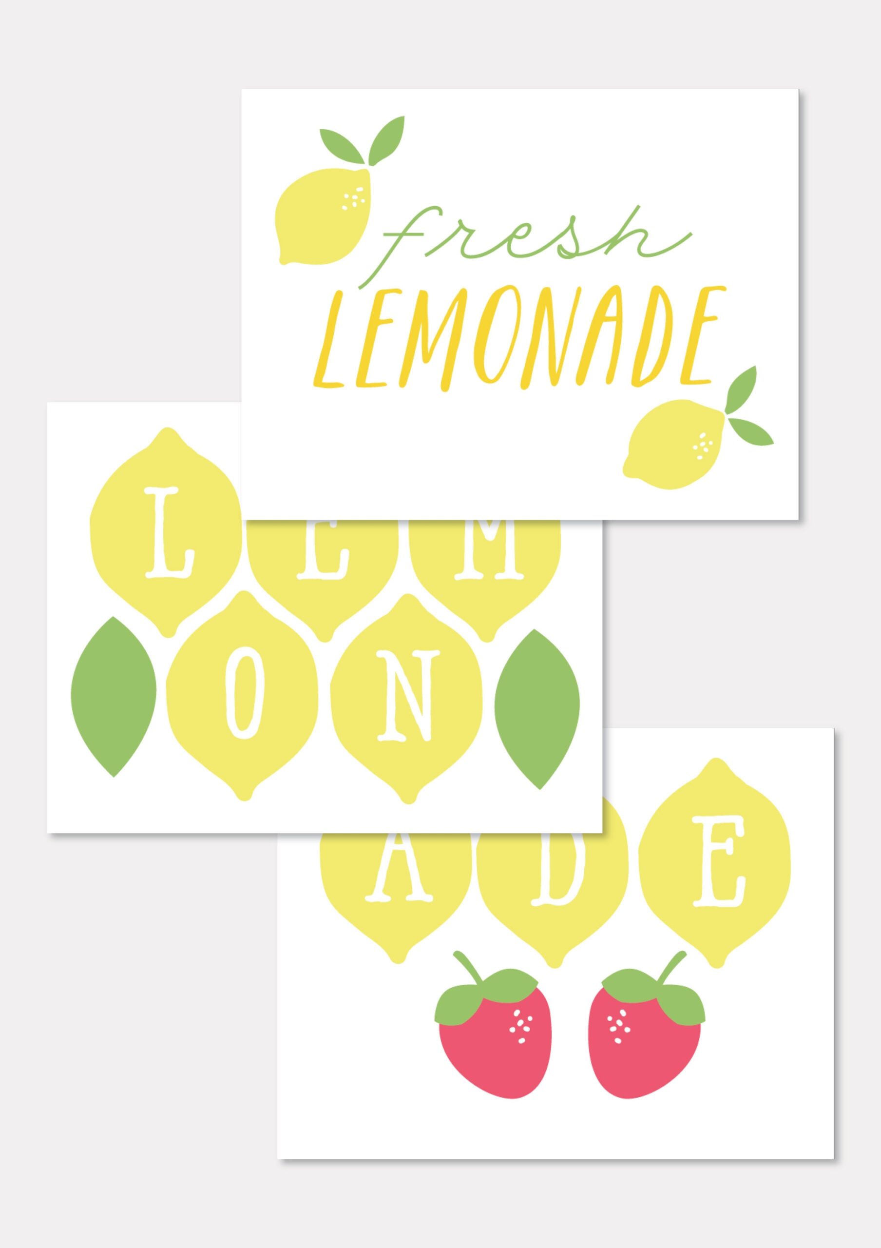 lemonade banners do it yourself free printables